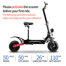 Load image into Gallery viewer, Jueshuai X60 Electric Scooter，Electric Scooter Adults,50MPH &amp; 50 Miles,11&quot; Tubeless Tires,Foldable Commuting Electric Scooter with Seat for Adult
