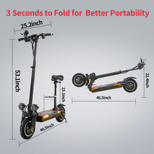 Load image into Gallery viewer, Jueshuai X900 Electric Scooter for Adults,37MPH &amp; 50 Miles,10&quot; Pneumatic Tires,Foldable Commuting Electric Scooter for Adult

